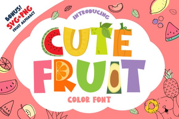Cute Fruit: A Color Font That Feels Like a Smile