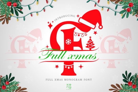 Full Xmas Monogram: A Retro Display Font That Anchors Brand Identity
