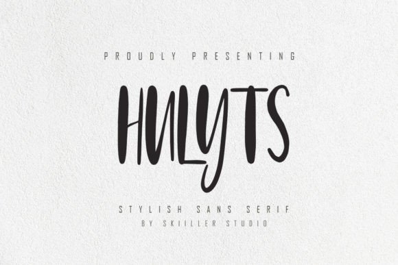 Hulyts: A Bold Sans Serif Display Font for Makers