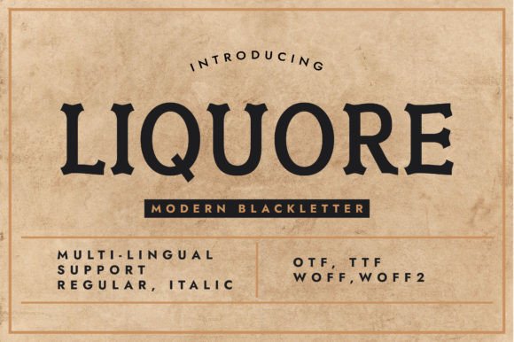 Liquore: A Bold Blackletter Font That Elevates Real Business Branding