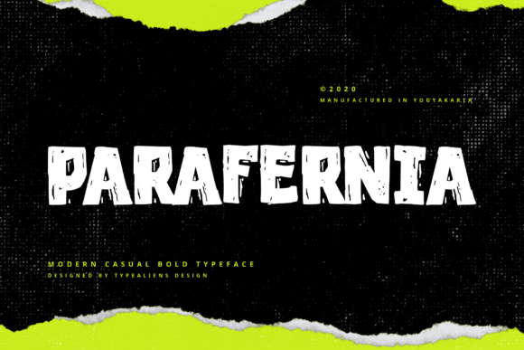 Parafernia: A Rustic Display Font for Editorial Impact
