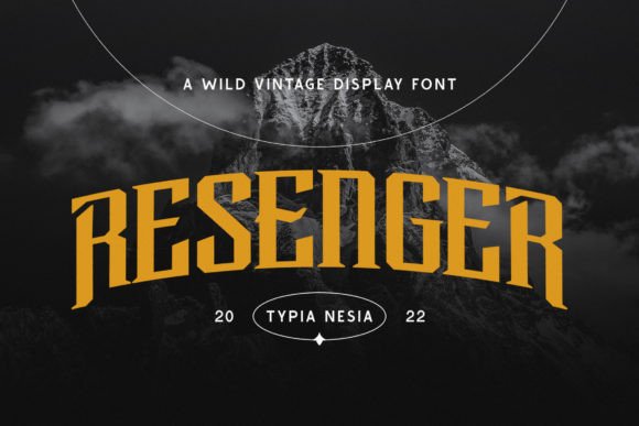 Resenger: A Wild Vintage Slab Serif for Handmade Brands