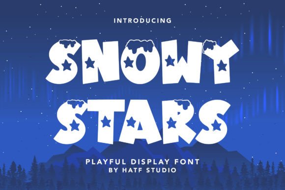 Snowy Stars: A Playful Decorative Typeface for Campaign Headlines