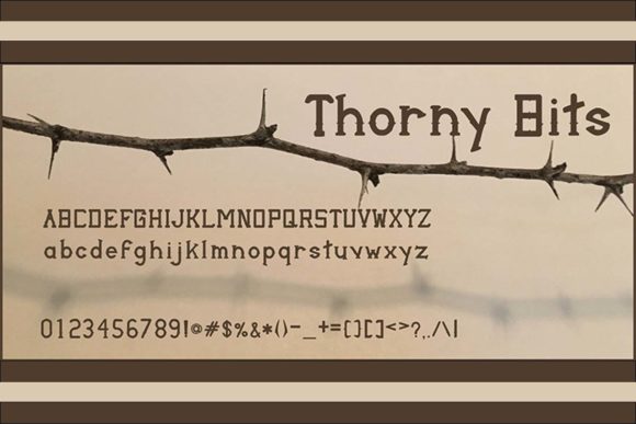 Thorny Bits: A Playful Serif Font for Bold Brand Identity