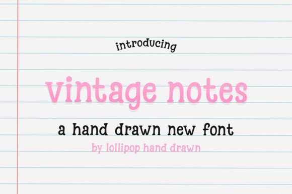 Vintage Notes: A Joyful Handwritten Serif Font for Digital Design